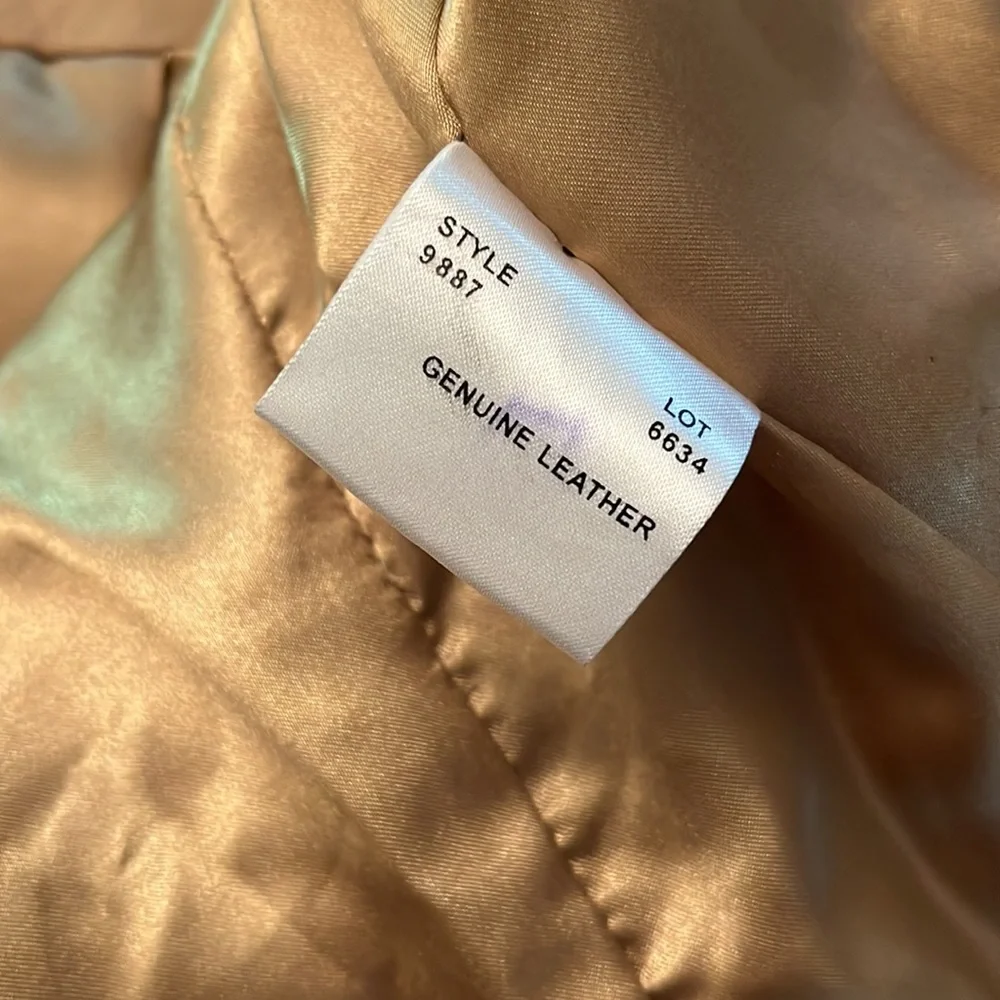 MARGARET GODFREY Crinkled Jeweled Leather Coat NWOT - Picture 6 of 12